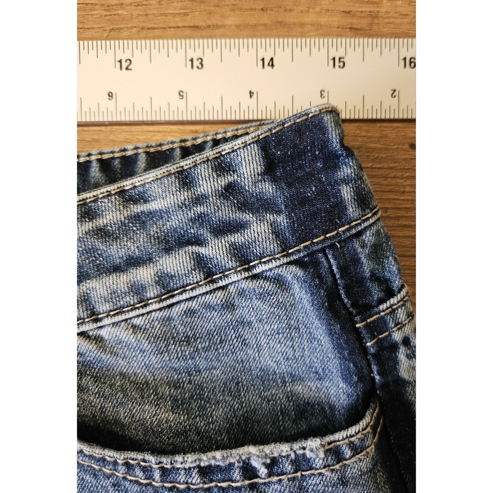 Realty Jeans Size XL/42  Blue‎ Ripped Denim Distressed Shorts (30 Inch Waist) - Picture 4 of 12